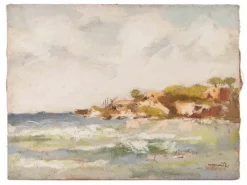 Franco Marzilli, Seaview, Ölgemälde, 1970er