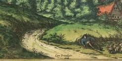 Franz Hogenberg, Antike Ansicht von Windsor, Radierung, 17. Jh., Gerahmt