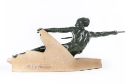 Französische Art Deco Skulptur von Max Le Verrrier, 1930er