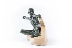Französische Art Deco Skulptur von Max Le Verrrier, 1930er