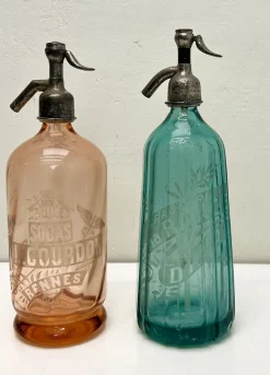 Französische Art Deco Soda Siphons, 1920er, 2er Set