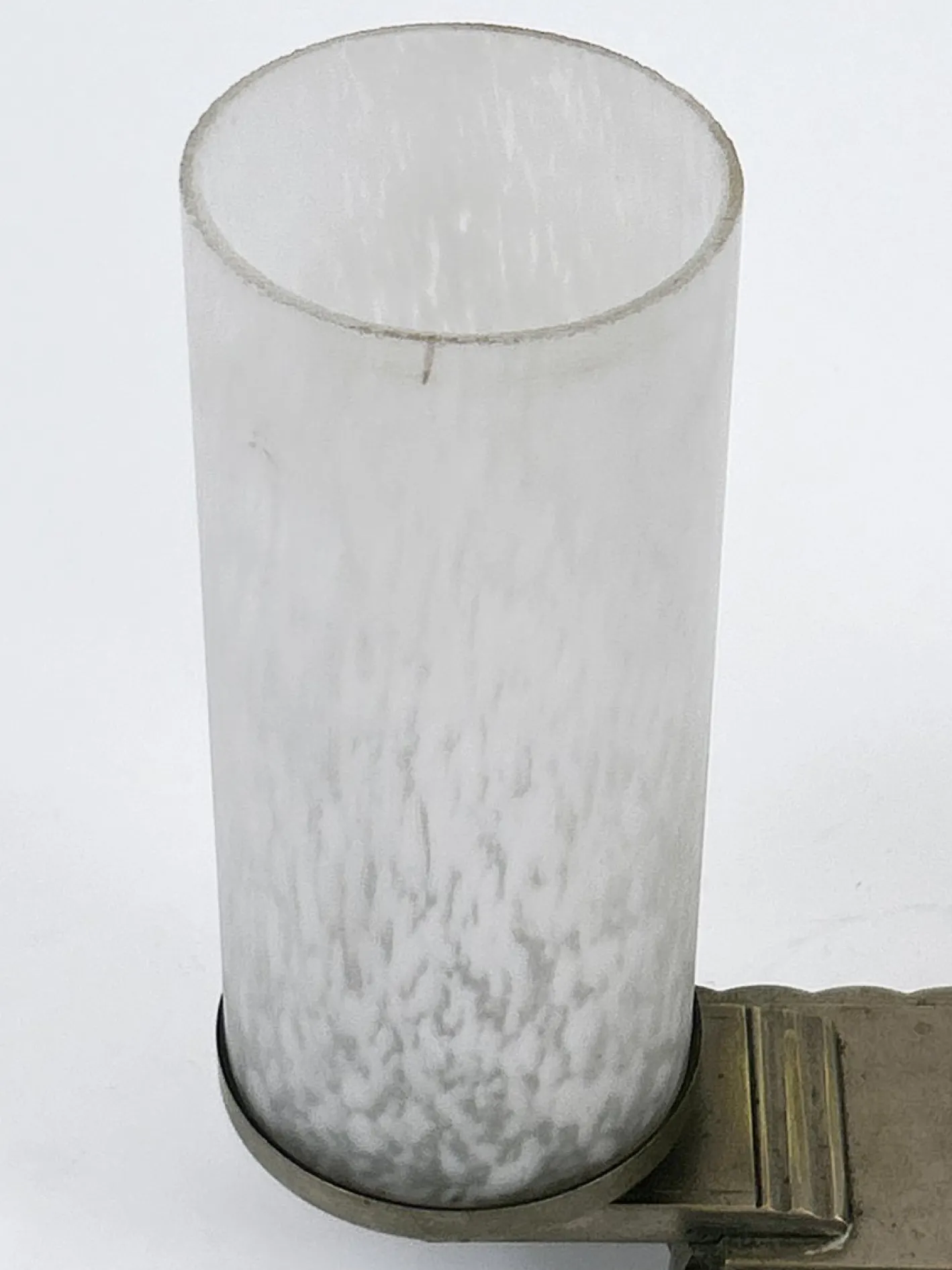 Französische Art Deco Tischlampe aus Messing & Glas, 1920er
