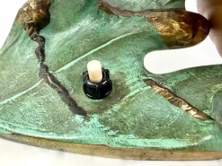 Französische Art Deco Tischlampe mit geschwungener Figur, 1930er