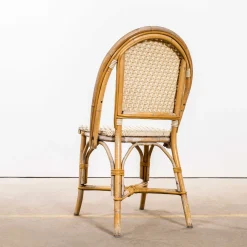 Französische Bistro Esszimmerstühle aus Rattan, 1960er, 6er Set