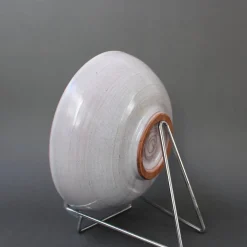 Französische Dekorative Keramikschale mit Vogelmotiv von Frères Cloutiers, 1970er
