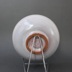Französische Dekorative Keramikschale mit Vogelmotiv von Frères Cloutiers, 1970er
