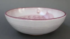 Französische Dekorative Keramikschale mit Vogelmotiv von Frères Cloutiers, 1970er