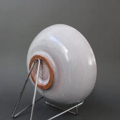 Französische Dekorative Keramikschale mit Vogelmotiv von Frères Cloutiers, 1970er