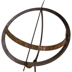 Französische Gartensonnenuhr aus Kupfer & Eisen, Ende 19. Jh.