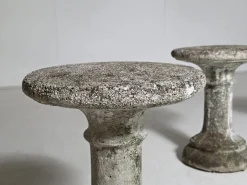 Französische Hocker oder Beistelltische aus Gussbeton, 1970er, 4er Set