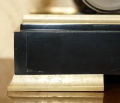 Französische Industrielokomotive mit beweglicher Uhr aus vergoldeter Bronze, 1895