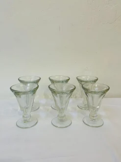 Französische Jugendstil Absinth Gläser, 1920er, 6er Set