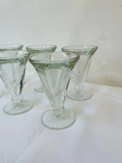 Französische Jugendstil Absinth Gläser, 1920er, 6er Set