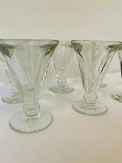 Französische Jugendstil Absinth Gläser, 1920er, 6er Set