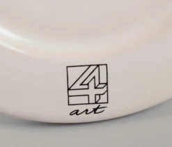 Französische Kaffeetassen aus Steingut, 8 . Set