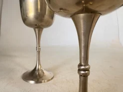 Französische Kelche aus versilbertem Metall, Frankreich, 1960er, 2er Set