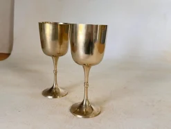 Französische Kelche aus versilbertem Metall, Frankreich, 1960er, 2er Set