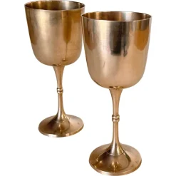 Französische Kelche aus versilbertem Metall, Frankreich, 1960er, 2er Set