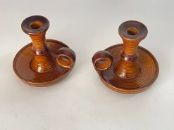 Französische Kerzenhalter aus Keramik von Saint Clement, 1970er, 2er Set