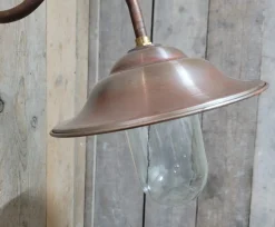 Französische klassische Kupfer-Außenlampe mit Scheunenlicht