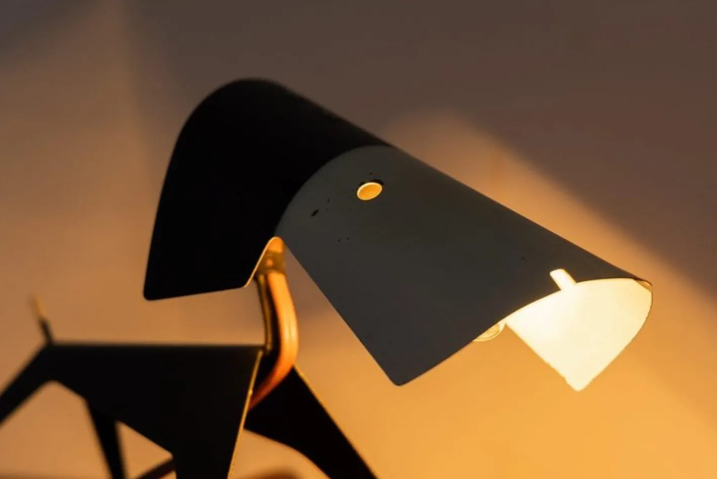 Französische Lampe in Hunde-Optik von Jean Boris Lacroix für Disderot, 1950