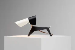 Französische Lampe in Hunde-Optik von Jean Boris Lacroix für Disderot, 1950