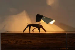 Französische Lampe in Hunde-Optik von Jean Boris Lacroix für Disderot, 1950
