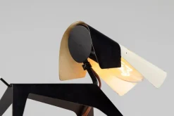 Französische Lampe in Hunde-Optik von Jean Boris Lacroix für Disderot, 1950