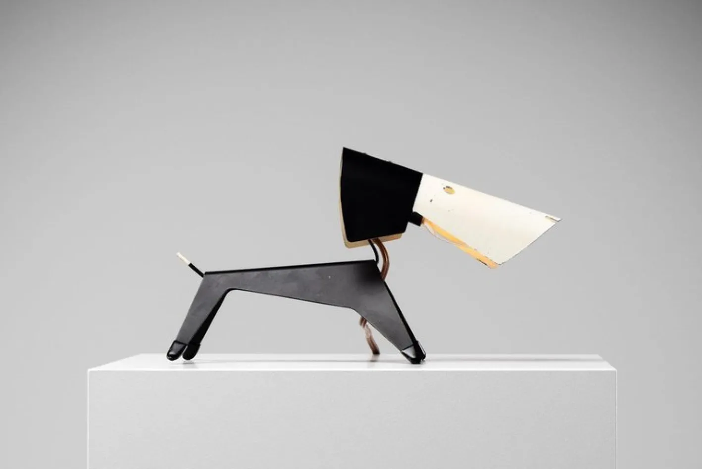 Französische Lampe in Hunde-Optik von Jean Boris Lacroix für Disderot, 1950