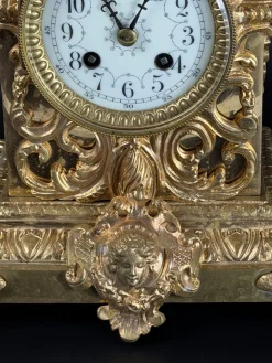 Französische Louis XV Kaminuhr von AD Mougin, Spätes 19. Jh