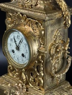 Französische Louis XV Kaminuhr von AD Mougin, Spätes 19. Jh