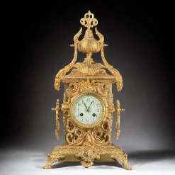 Französische Louis XV Kaminuhr von AD Mougin, Spätes 19. Jh
