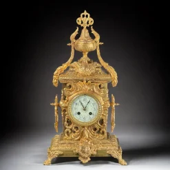 Französische Louis XV Kaminuhr von AD Mougin, Spätes 19. Jh