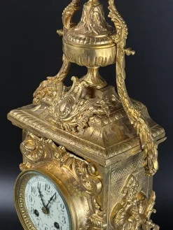 Französische Louis XV Kaminuhr von AD Mougin, Spätes 19. Jh