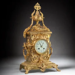 Französische Louis XV Kaminuhr von AD Mougin, Spätes 19. Jh