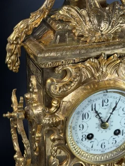 Französische Louis XV Kaminuhr von AD Mougin, Spätes 19. Jh