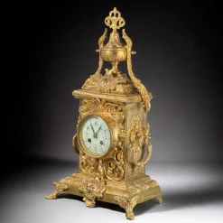 Französische Louis XV Kaminuhr von AD Mougin, Spätes 19. Jh
