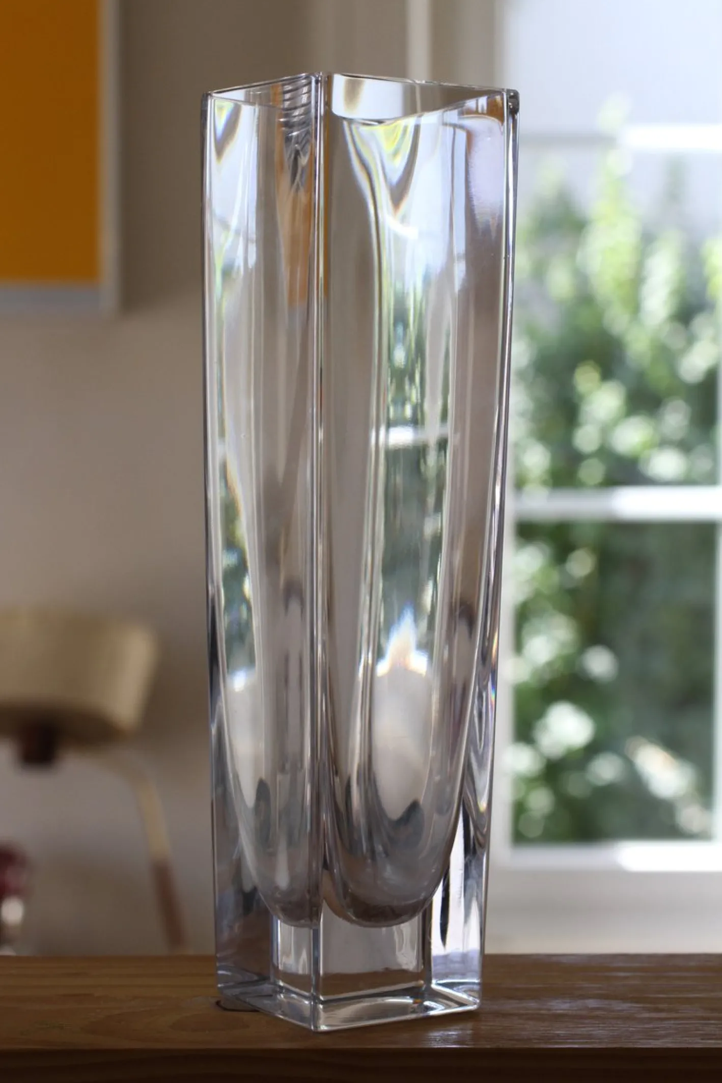 Französische Mid-Century Kristallvase von Bayel