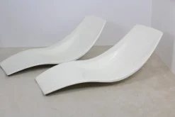 Französische Patio- oder Pool-Chaiselongues aus Polyester, 1960er, 2er Set
