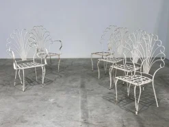 Französische Peacock Gartenstühle, 1950er, 6er Set