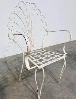 Französische Peacock Gartenstühle, 1950er, 6er Set