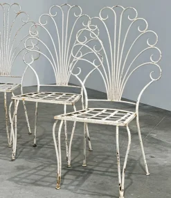 Französische Peacock Gartenstühle, 1950er, 6er Set