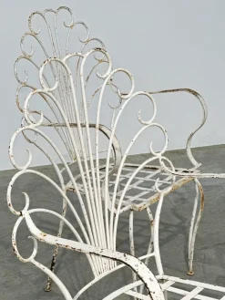 Französische Peacock Gartenstühle, 1950er, 6er Set