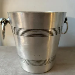 Französischer Art Deco Aluminium Weinkühler & Eiskübel von Reneka, 1930er, 3er Set