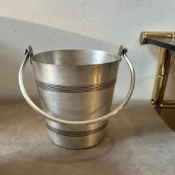 Französischer Art Deco Aluminium Weinkühler & Eiskübel von Reneka, 1930er, 3er Set
