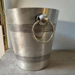 Französischer Art Deco Aluminium Weinkühler & Eiskübel von Reneka, 1930er, 3er Set