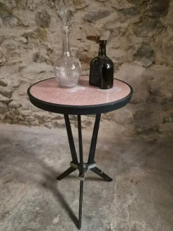 Französischer Art Deco Bistrotisch mit Rex Bakelit Tischplatte, 1940