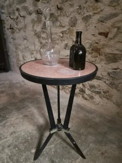 Französischer Art Deco Bistrotisch mit Rex Bakelit Tischplatte, 1940