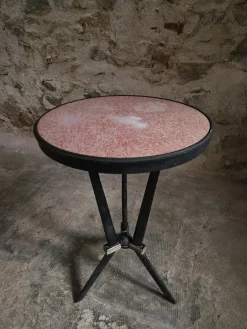 Französischer Art Deco Bistrotisch mit Rex Bakelit Tischplatte, 1940