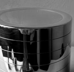 Französischer Art Deco Edelstahl Champagner Eimer, 1950er